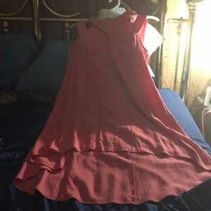 Strapless pink dress